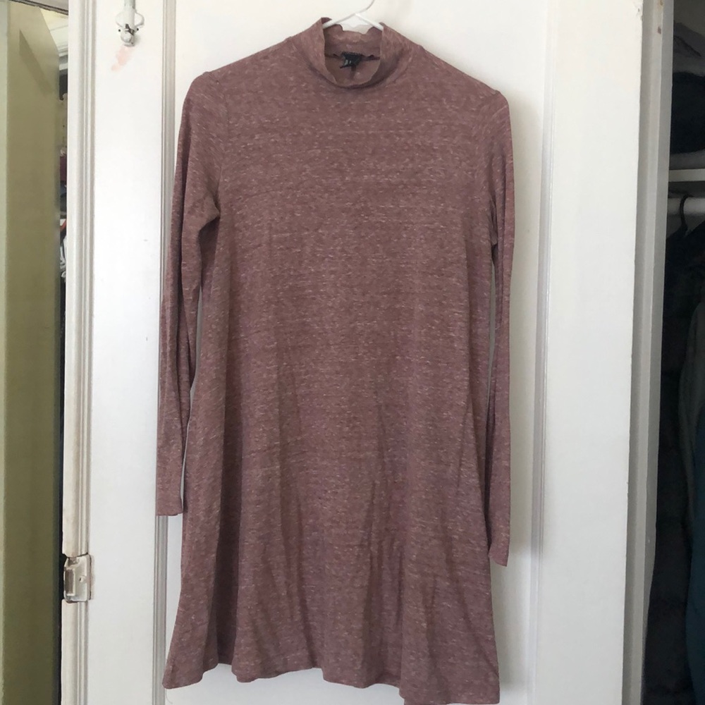 Mauve Mock Neck Dress